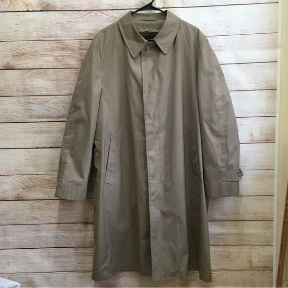 VINTAGE‎ LONDON FOG TRENCH COAT IN TAN WITH REMOVABLE LINING - Picture 1 of 9